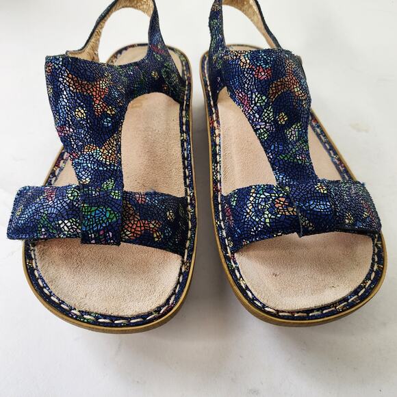 Alegria Kendra T- Strap Sandals EU 38 US 8-8.5 Blue Multi KEN-158 - Picture 3 of 6